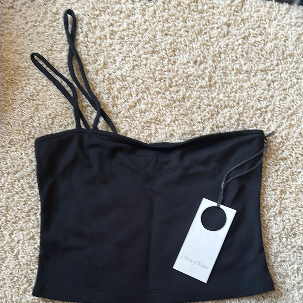 Privacy Please Black Crop Top